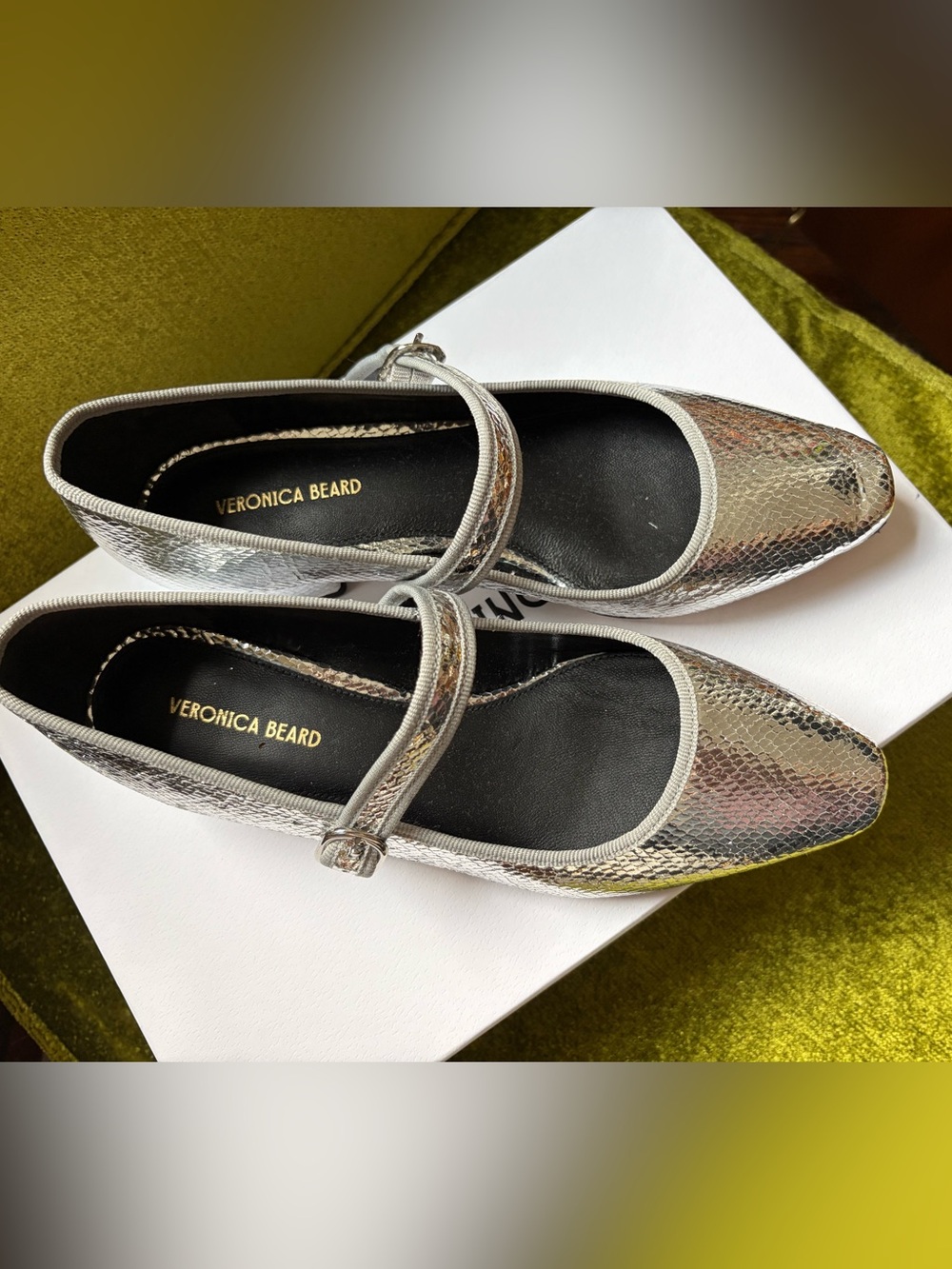 Veronica Beard - Silver Mary Jane Pumps - NWT (box and shoe bag included) - Picture 2 of 4